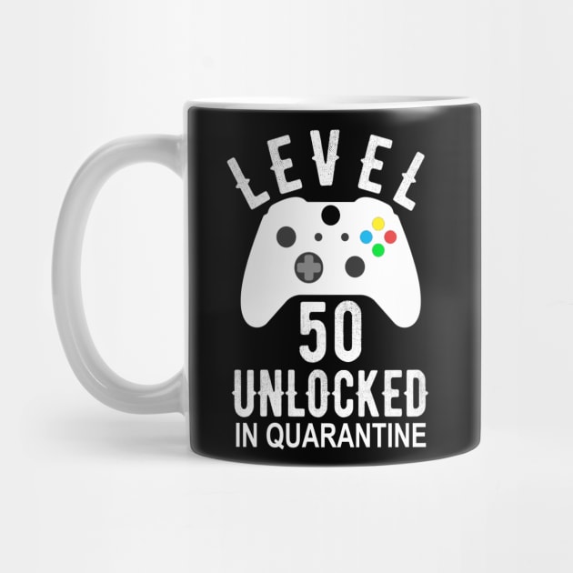 Level 50 Unlocked In Quarantine Gamer 50th Birthday Funny Gift by OriginalGiftsIdeas